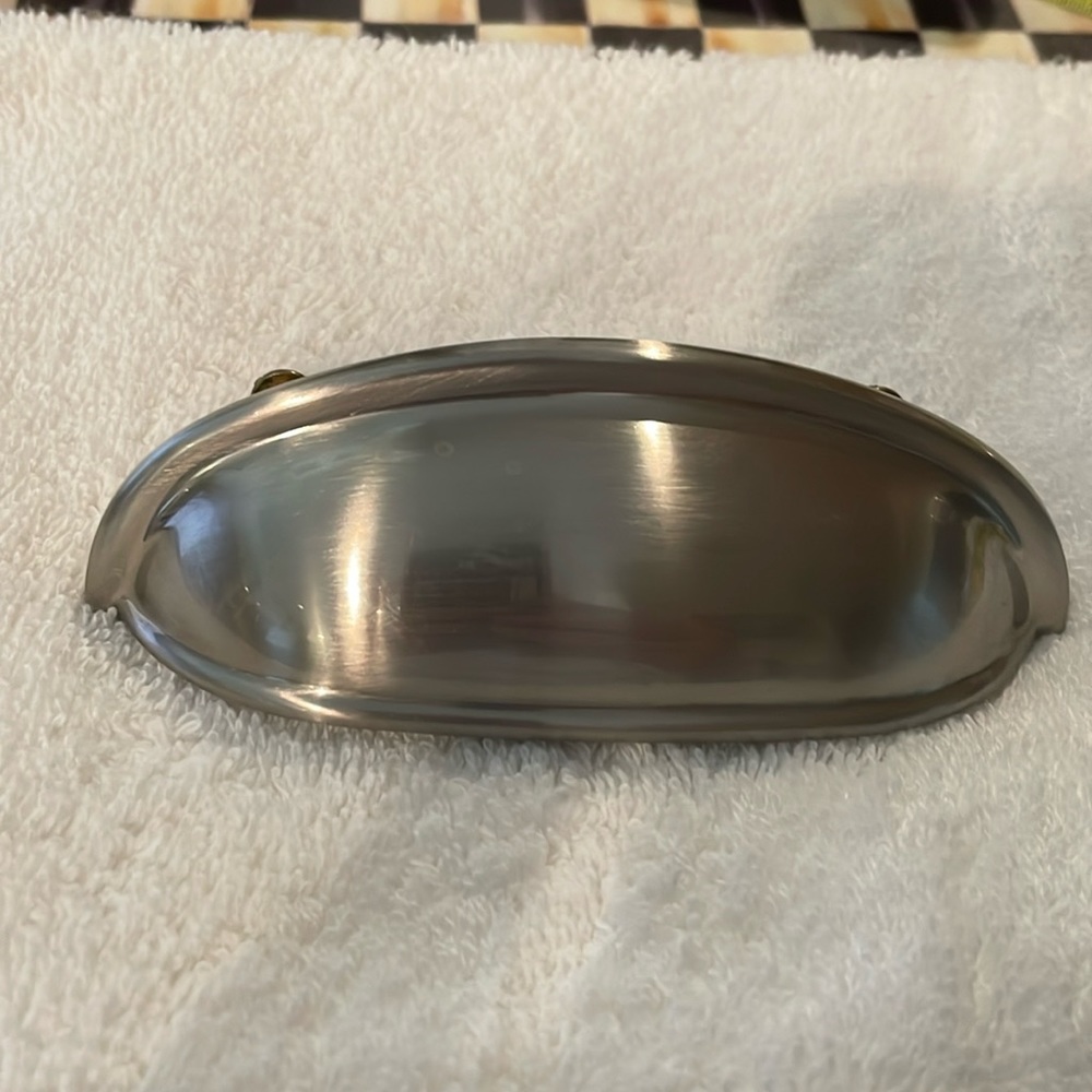 Signature Hardware brushed nickel cup cabinet pulls-9 available